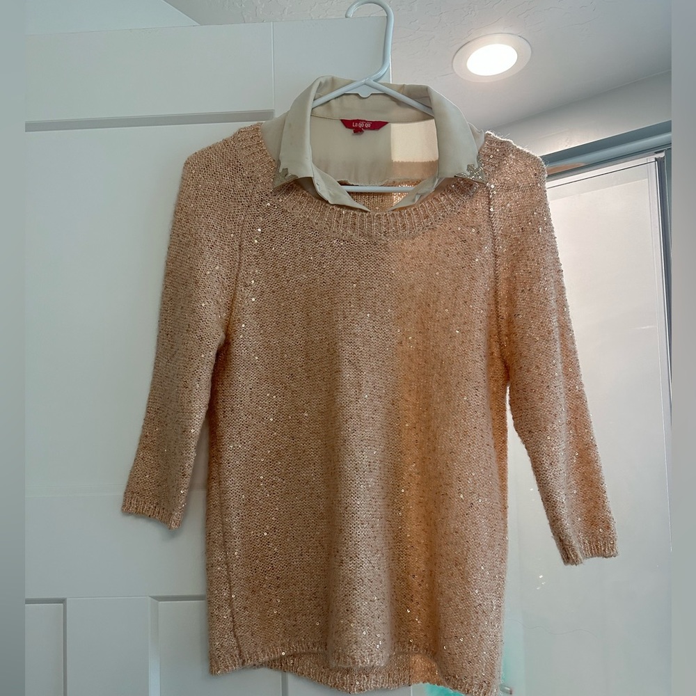 sweater top w paillette